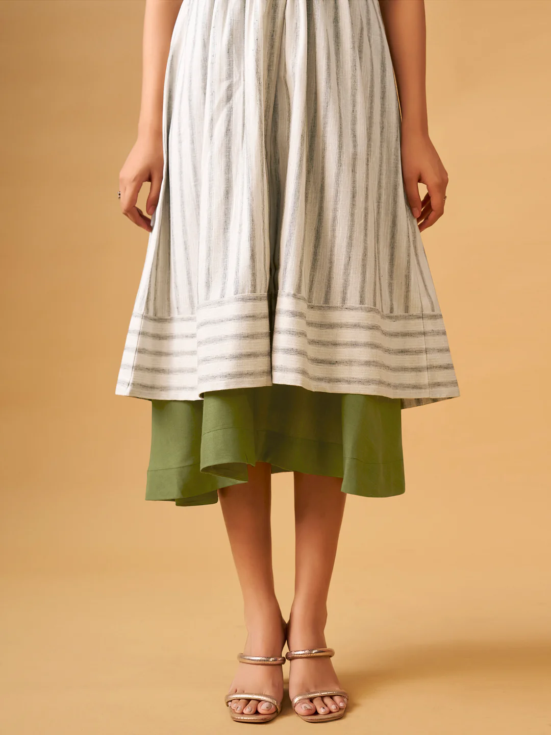 Effortless Cotton Linen Dress with Statement Jacket - Image 7