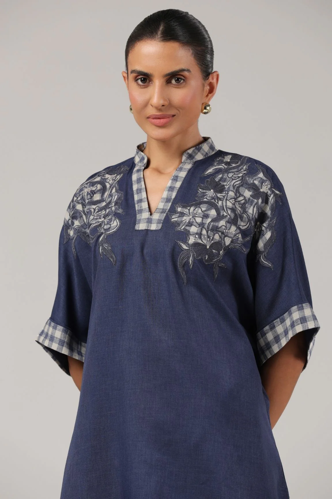 Indigo Embroidered Co-ord Set - Image 2