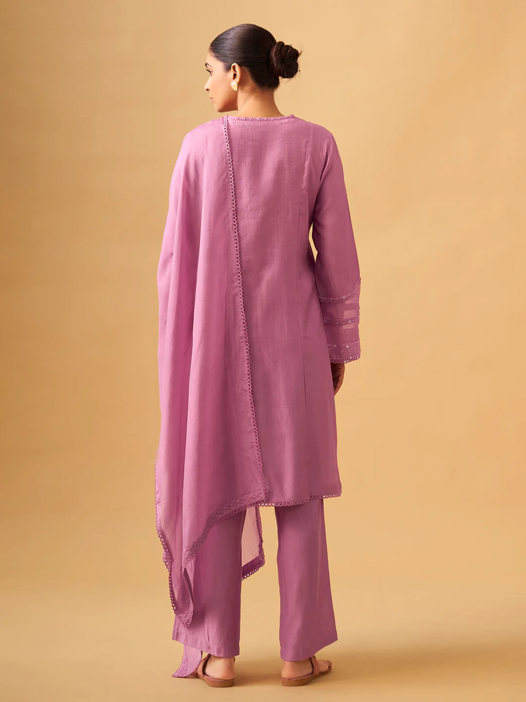 Modern Ethnic Viscose Blend Set with Sheer Dupatta - Image 3