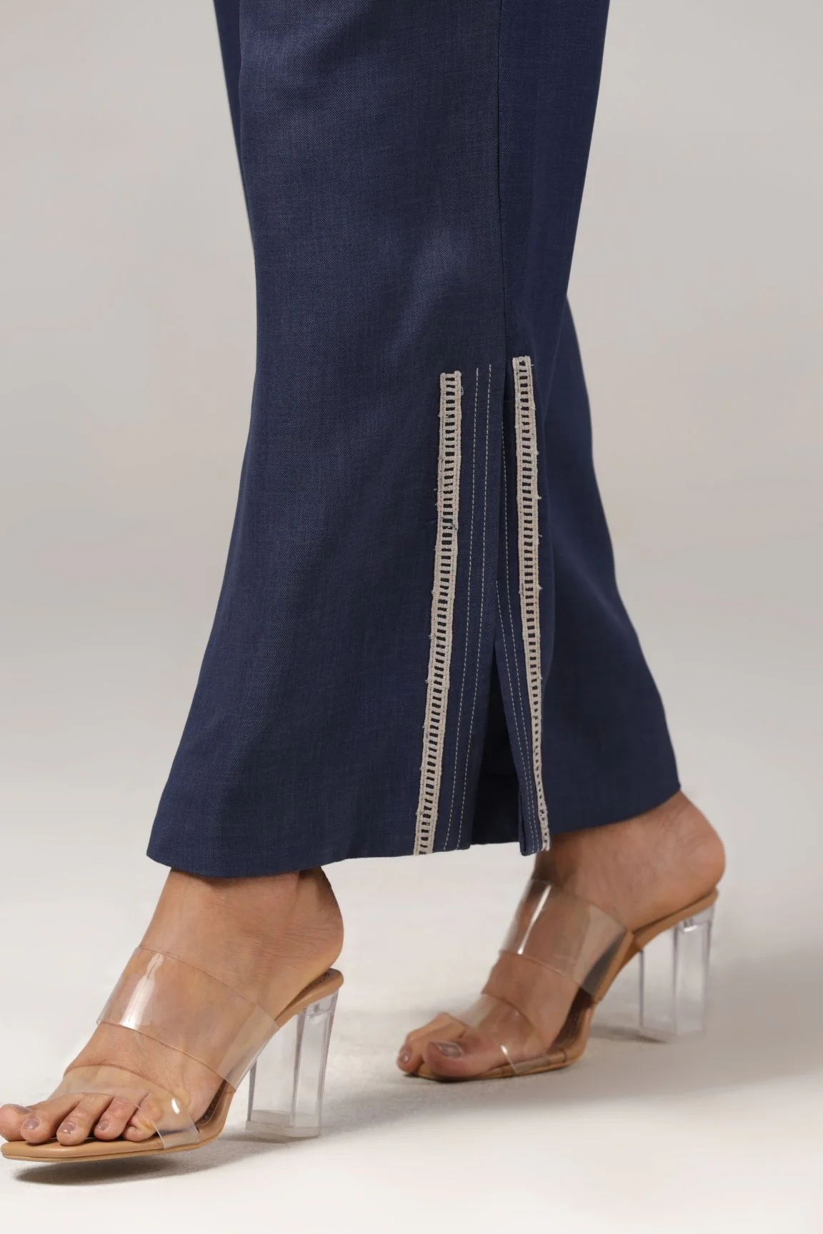 Navy Blue Embroidered Co-ord Set - Image 4