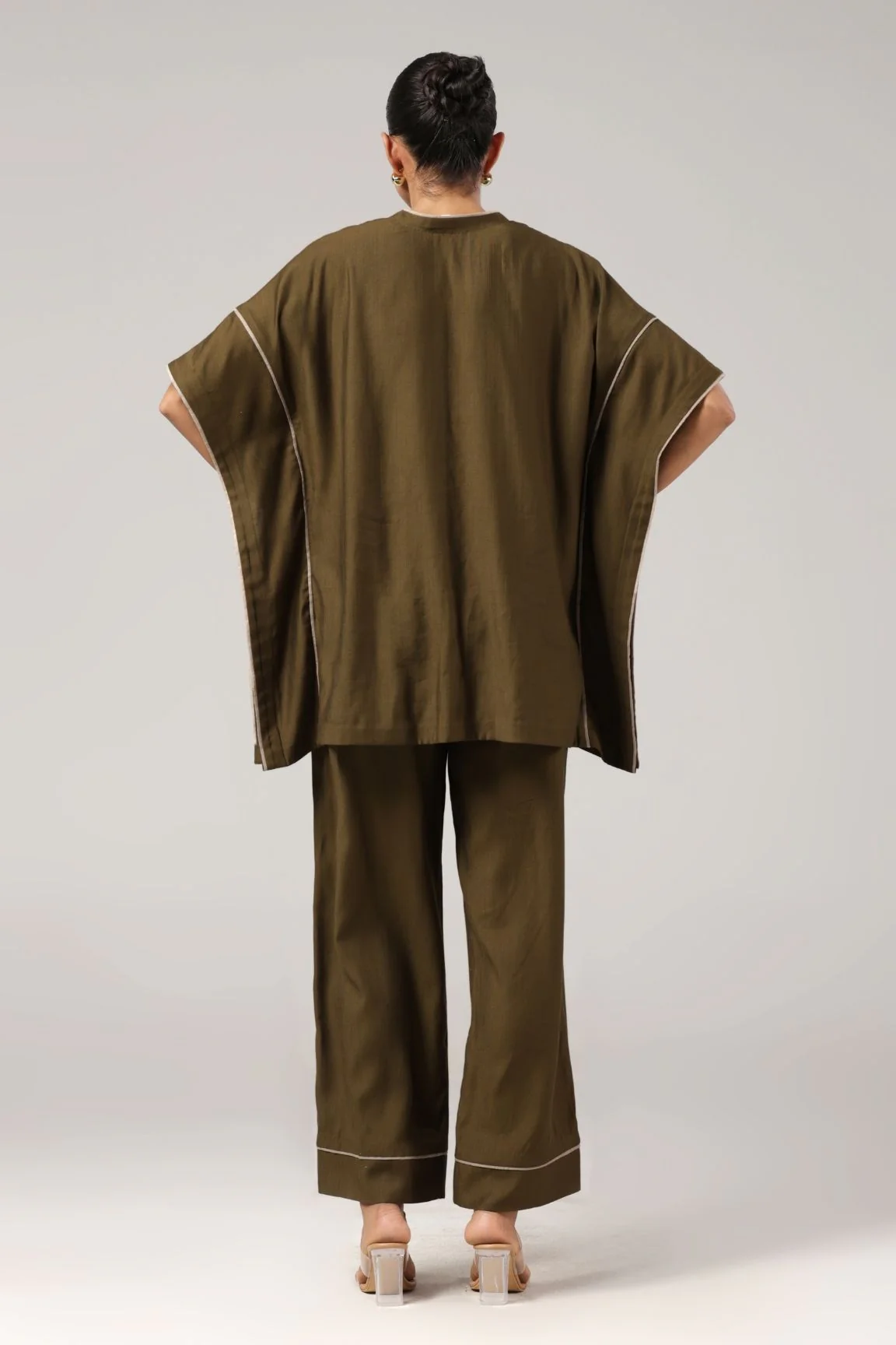 Olive Embroidered Co-ord Set - Image 6